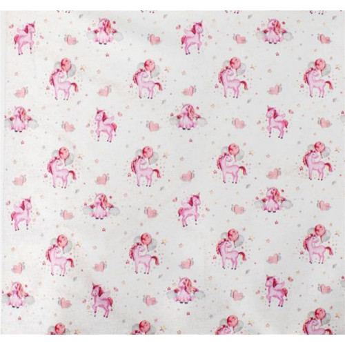 ΣΕΝΤΟΝΑΚΙ ΛΙΚΝΟΥ bebe Unicorn 208 80X110 White-Pink Cotton 100%