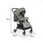 Η φωτογραφία δείχνει Καρότσι μωρού με σκελετό αλουμινίου.