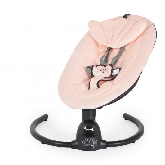 Η φωτογραφία δείχνει Το ρηλάξ για μωρά Clarissa έχει 5 ταχύτητες κουνήματος και ένα στιλάτο σχεδιασμό, κατάλληλο για οποιοδήποτε εσωτερικό χώρο.