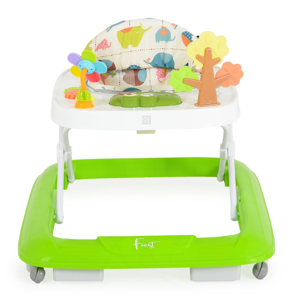 Η φωτογραφία δείχνει Η στράτα Forest της Moni έχει σχεδιαστεί για να κάνει τα πρώτα βήματα του παιδιού σας όχι μόνο ευκολότερα αλλά και πολύ πιο διασκεδαστικά.