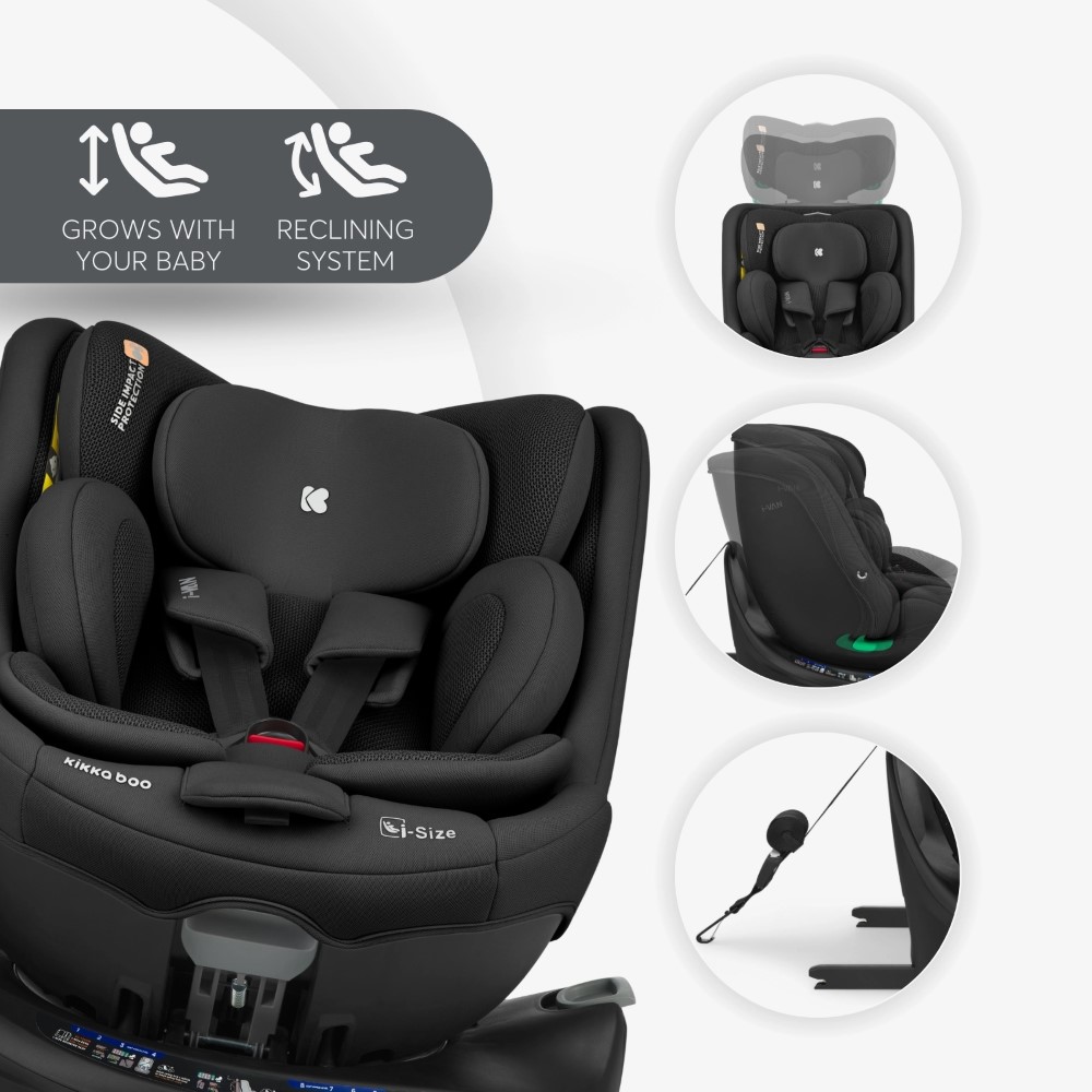 Η φωτογραφία δείχνει Το i-VAN είναι ένα έξυπνο και προσαρμόσιμο κάθισμα αυτοκινήτου που μεγαλώνει μαζί με το παιδί σας, προσφέροντας αξιόπιστη ασφάλεια και άνεση από τη γέννηση έως περίπου 12 ετών (40–150 cm).