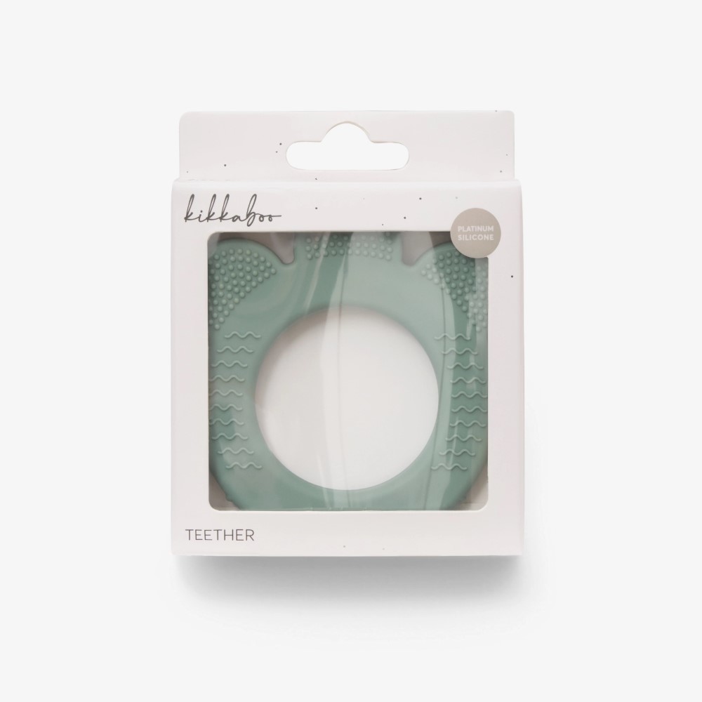 Η φωτογραφία δείχνει Προσφέρετε καταπραϋντική ανακούφιση και αισθητηριακή διέγερση με το οδοντοφυΐας από σιλικόνη πλατίνας – ειδικά σχεδιασμένο για να ανακουφίζει από την ενόχληση της οδοντοφυΐας, υποστηρίζοντας παράλληλα την ανάπτυξη του μωρού σας.