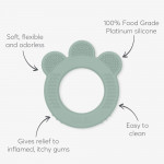 Η φωτογραφία δείχνει Προσφέρετε καταπραϋντική ανακούφιση και αισθητηριακή διέγερση με το οδοντοφυΐας από σιλικόνη πλατίνας – ειδικά σχεδιασμένο για να ανακουφίζει από την ενόχληση της οδοντοφυΐας, υποστηρίζοντας παράλληλα την ανάπτυξη του μωρού σας.