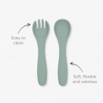 Η φωτογραφία δείχνει Σετ φαγητού 5 τεμαχίων από σιλικόνη είναι ο ιδανικός σύντροφος για το μωρό σας κατά τη διάρκεια του γεύματος, προσφέροντας όλα όσα χρειάζεται για ασφαλές, ανεξάρτητο και ευχάριστο τάισμα από 6 μηνών και άνω.