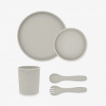 Σετ φαγητού 5 τεμαχίων από σιλικόνη είναι ο ιδανικός σύντροφος για το μωρό σας κατά τη διάρκεια του γεύματος, προσφέροντας όλα όσα χρειάζεται για ασφαλές, ανεξάρτητο και ευχάριστο τάισμα από 6 μηνών και άνω.