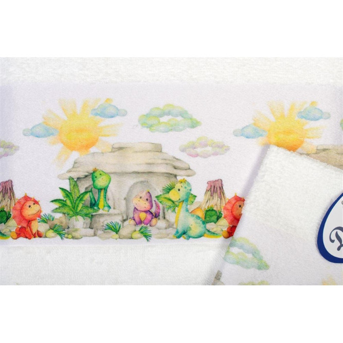 Σετ βρεφικές πετσέτες μπάνιου που περιέχει: 1 τεμάχιο πετσέτα χειρός διαστάσεων 30X50 cm και 1 τεμάχιο πετσέτα μπάνιου διαστάσεων 70X140 cm.