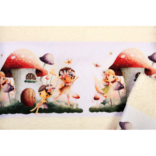 Πετσέτα Σετ 2 τεμ Με Ψηφιακή Εκτύπωση bebe Fairies 332 30X50,70X140 Ecru 100% Cotton