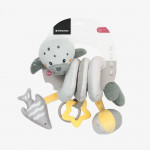 Η φωτογραφία δείχνει Το οριζόντιο σπειροειδές παιχνίδι είναι ένας απαλός και διαδραστικός λούτρινος σύντροφος σχεδιασμένος για να απασχολεί και να ψυχαγωγεί το μωρό σας.