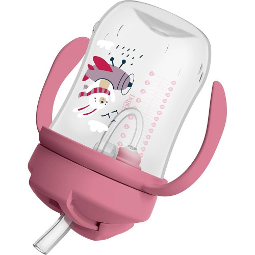 DR. BROWN'S Κύπελλο με εύπλαστο καλαμάκι 270 ml κορίτσι TC 91011-pink