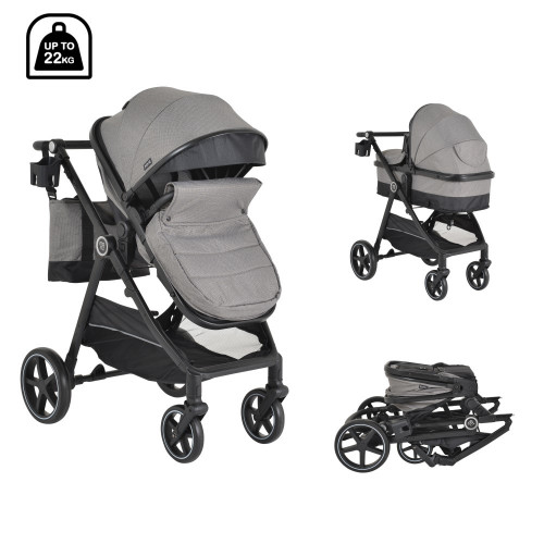 MONI ΚΑΡΟΤΣΙ ΜΕΤΑΤΡΕΠΟΜΕΝΟ ΣΕ ΚΑΛΑΘΟΥΝΑ 2 ΣΕ 1 TOKYO GREY 3800146236182