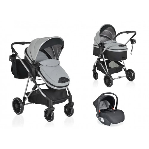 CANGAROO ΠΟΛΥΚΑΡΟΤΣΙ 3 ΣΕ 1 ΜΕΤΑΤΡΕΠΟΜΕΝΟ ΜΕ ΚΑΘΙΣΜΑ ΑΥΤΟΚΙΝΗΤΟΥ KALI GREY 3800146236175-3