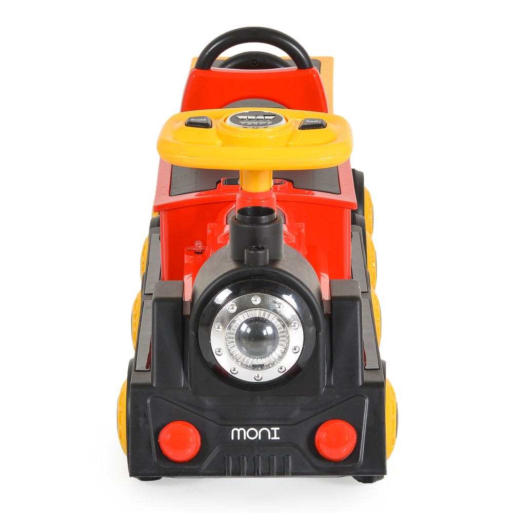 Το τρενάκι Tuti με μπαταρία από τη Moni έχει σχεδιαστεί για παιδιά ηλικίας 3 έως 8 ετών και προσφέρει μια καθηλωτική εμπειρία παιχνιδιού με ρεαλιστικά χαρακτηριστικά, μουσική, φώτα και ατμό.