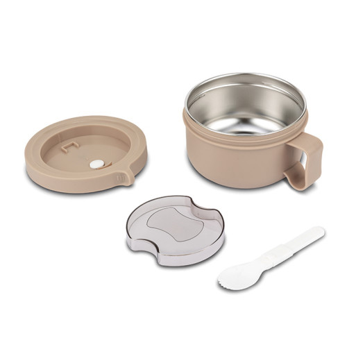 NAVA Δοχείο φαγητού ανοξείδωτο στρογγυλό "We Care", γκρι 850ml 10-262-032