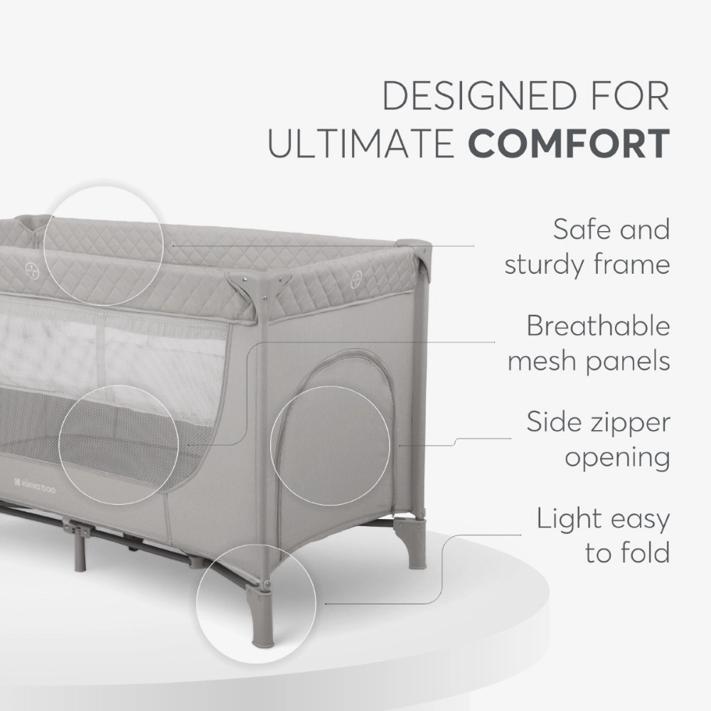 KIKKA BOO ΠΑΡΚΟΚΡΕΒΑΤΟ 2 ΕΠΙΠΕΔΩΝ MEDLEY MINT 2023.