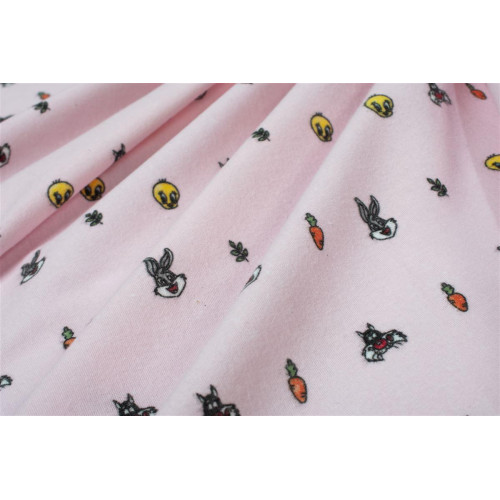 DIMCOL Πάνα Φανέλα bebe Looney Tunes 39 80X80 Pink 100% Cotton Flannel