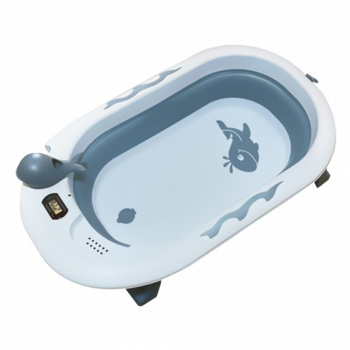 BEBE STARS ΜΠΑΝΙΕΡΑ ΠΤΥΣΣΟΜΕΝΗ ΜΕ ΘΕΡΜΟΜΕΤΡΟ WHALE BLUE 26-181