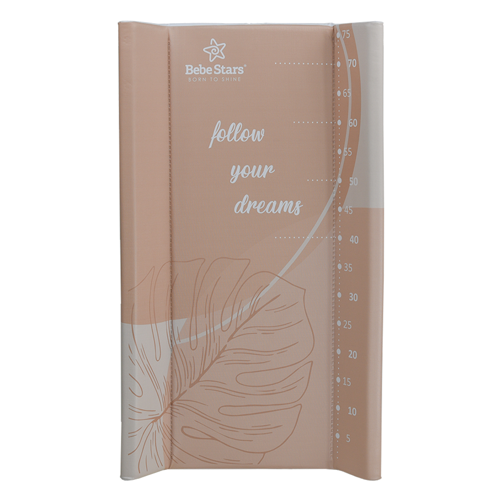 Η φωτογραφία δείχνει BEBE STARS ΑΛΛΑΞΙΕΡΑ PVC ΜΑΛΑΚΗ LEAF MOCHA 19-182Η Αλλαξιέρα Leaf Mocha της Βebe Stars εξασφαλίζει την καθαριότητα του μωρού σας.