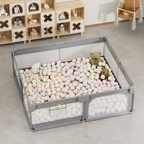 BEBE STARS ΠΑΡΚΟΚΡΕΒΑΤΟ ΟΡΘΟΓΩΝΙΟ 180Χ200 PLAYZEN GREY 880-200