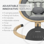 Η φωτογραφία δείχνει Η ηλεκτρική κούνια ASHLEE μπορεί να χρησιμοποιηθεί από νεογέννητα βάρους έως 9 κιλών.