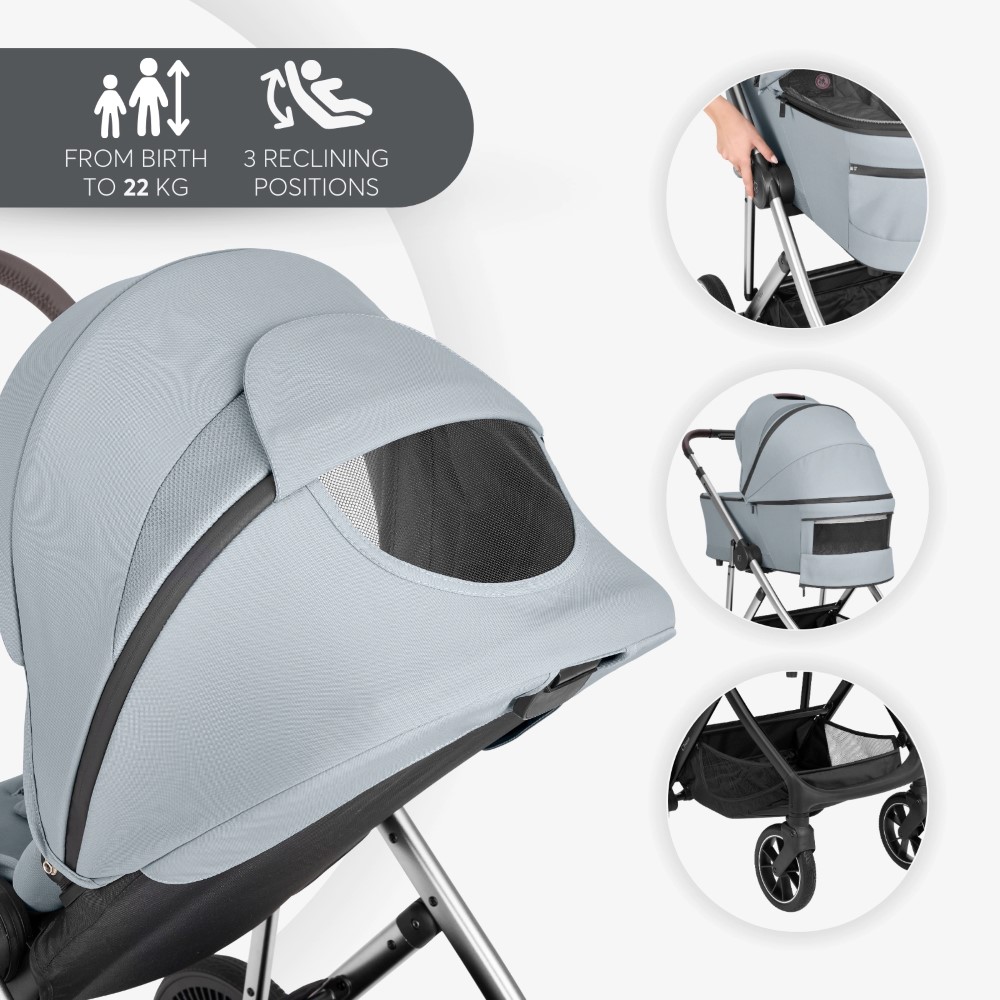 Γνωρίστε το CHIARA – ένα κομψό και λειτουργικό σύστημα ταξιδιού 3 σε 1, σχεδιασμένο να προσαρμόζεται αβίαστα στις ανάγκες του μωρού σας από τη γέννηση έως και 22 κιλά.