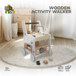 Η φωτογραφία δείχνει Υποστηρίξτε τα πρώτα βήματα του παιδιού σας με αυτό το ξύλινο παιχνίδι στράτας μωρού από την Moni Toys, κατασκευασμένο από υλικά υψηλής ποιότητας.