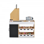 Εμπνεύστε τη φαντασία και το παιχνίδι ρόλων του παιδιού σας με αυτό το ξύλινο παιδικό κατάστημα Moni Toys με ρεαλιστικό σχεδιασμό! Το σετ παρέχει όλα όσα χρειάζονται για ένα διασκεδαστικό και εκπαιδευτικό παιχνίδι 