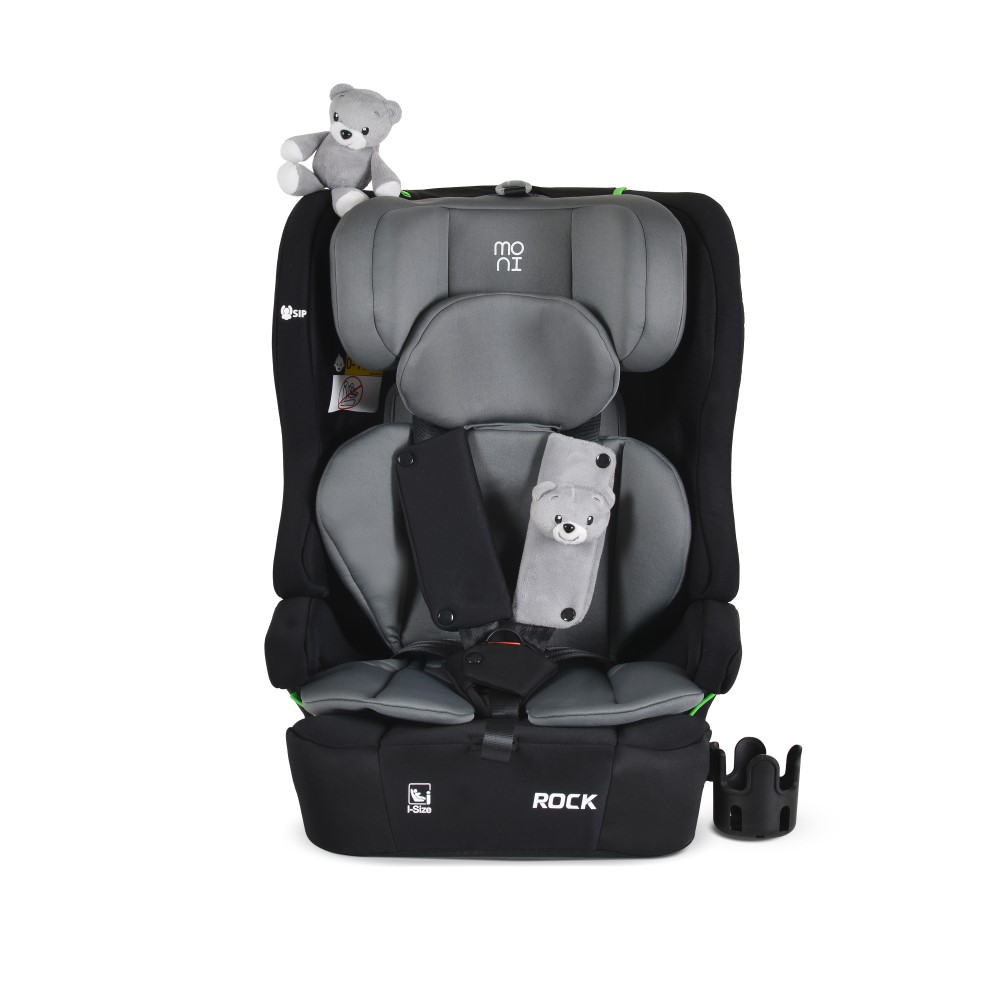 Η φωτογραφία δείχνει Το Rock by Moni είναι ένα πρακτικό και αξιόπιστο κάθισμα αυτοκινήτου, σχεδιασμένο για να παρέχει ασφάλεια και άνεση στο παιδί σας.