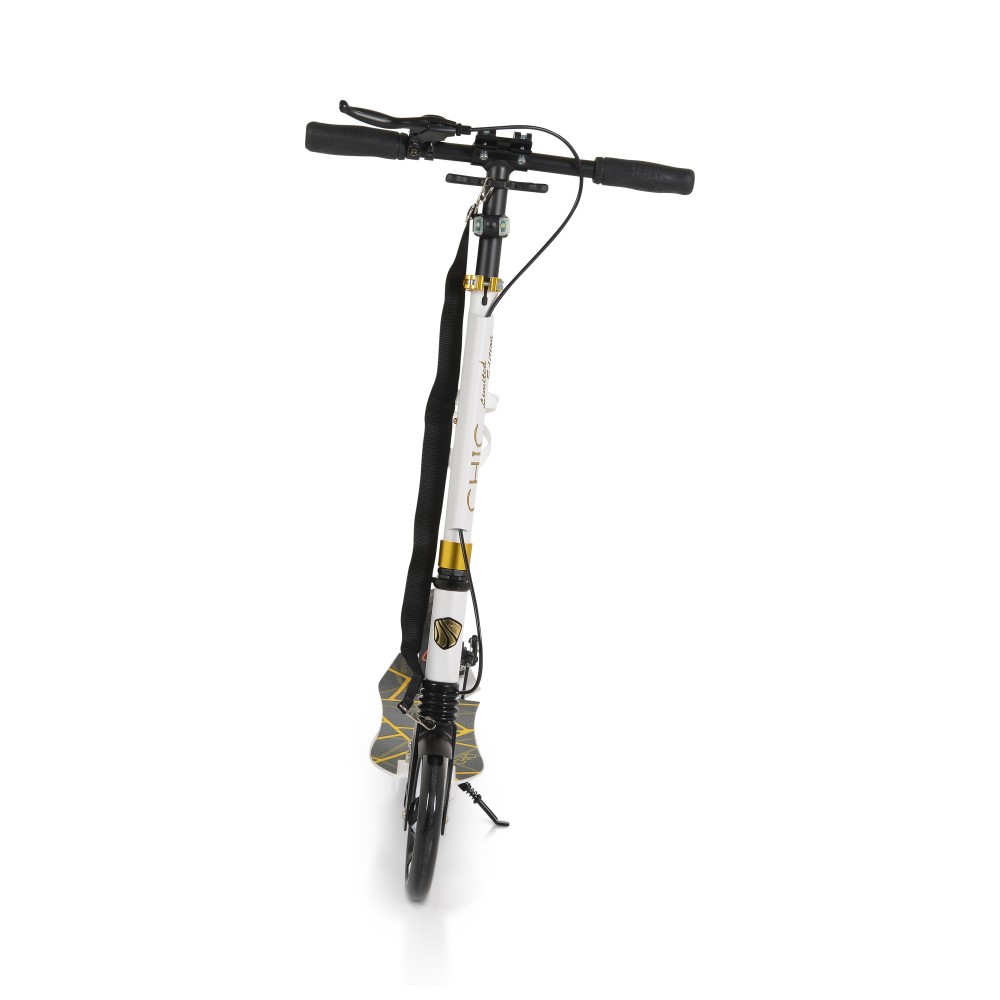 Πτυσσόμενο αλουμινένιο πατίνι με πίσω δισκόφρενο.