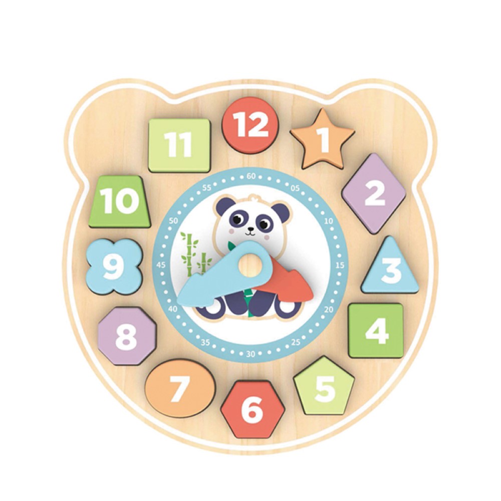 Η φωτογραφία δείχνει Ανακαλύψτε τον χρόνο με έναν διασκεδαστικό τρόπο με το ξύλινο τρισδιάστατο ρολόι ταξινόμησης.