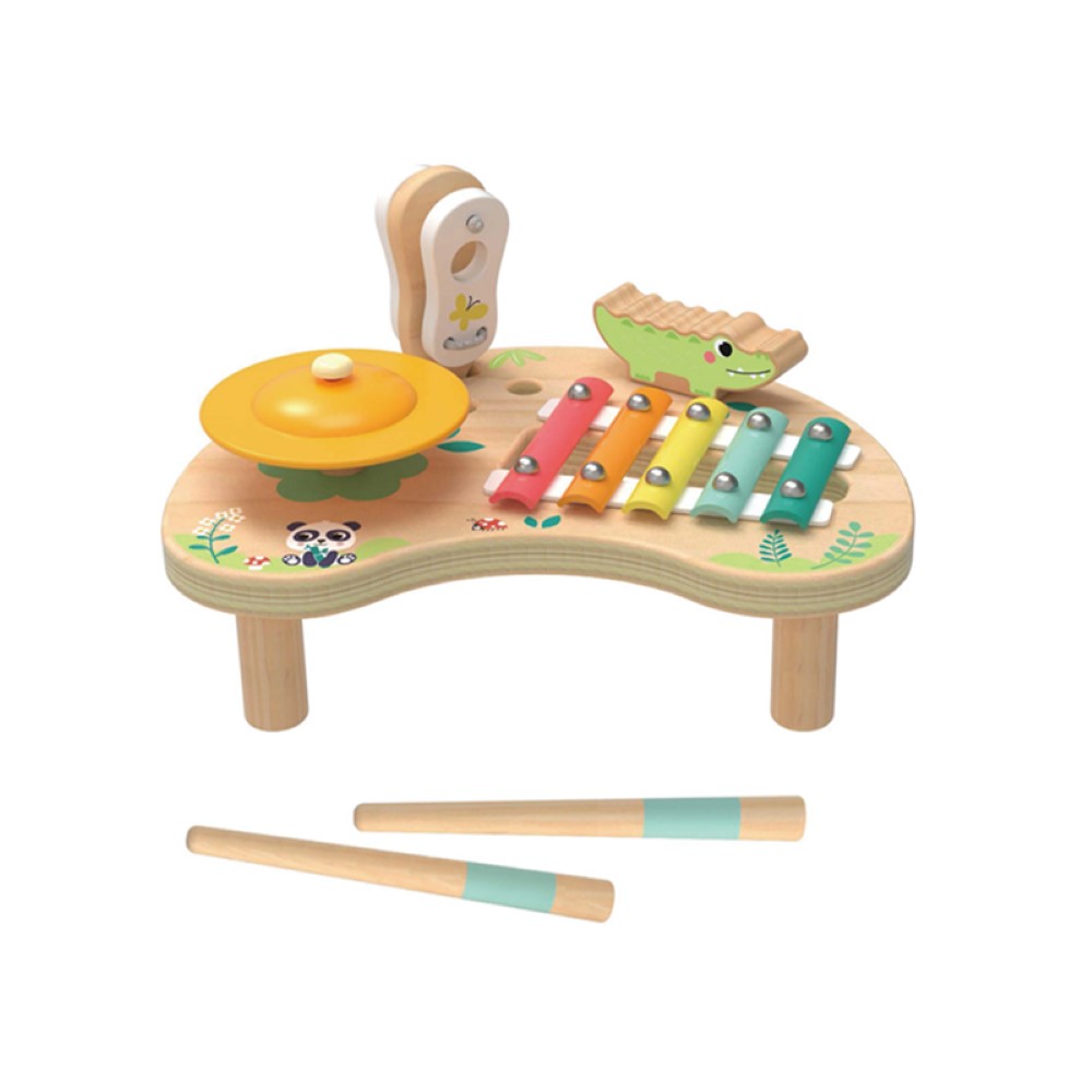 Το Ξύλινο Μουσικό Κέντρο συνδυάζει τη διασκέδαση και τη μάθηση σε ένα πολύχρωμο σχέδιο.