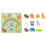 Με το ξύλινο παζλ ισορροπίας 2 σε 1 με ζώα, η διασκέδαση συμβαδίζει με τη μάθηση.