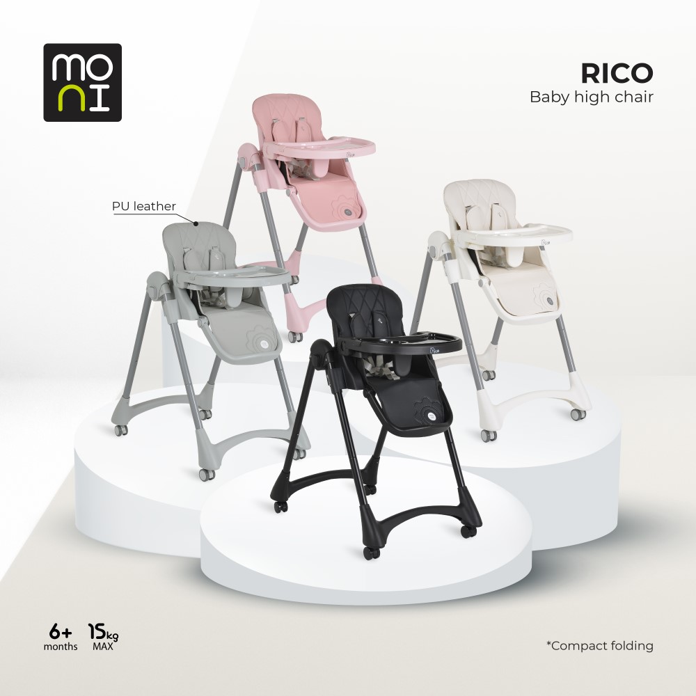 Η φωτογραφία δείχνει Καρέκλα φαγητού Rico – στυλ, άνεση και ασφάλεια από τη Moni.