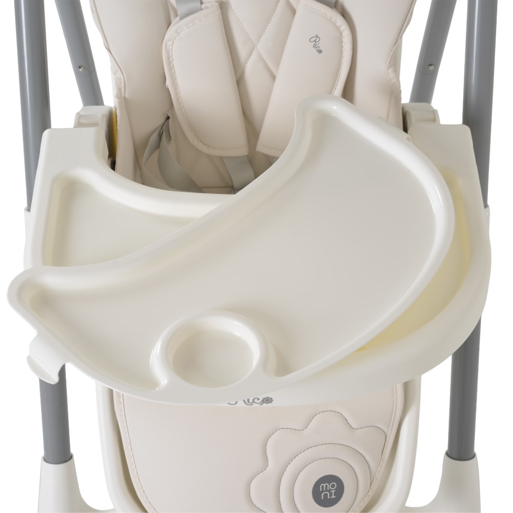 Η φωτογραφία δείχνει Καρέκλα φαγητού Rico – στυλ, άνεση και ασφάλεια από τη Moni.