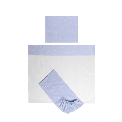 LORELLI ΣΕΤ ΒΡΕΦΙΚΑ ΣΕΝΤΟΝΙΑ ΚΟΥΝΙΑΣ TINY DREAM TRIO 70/140 TRAIN BLUE 20801206002