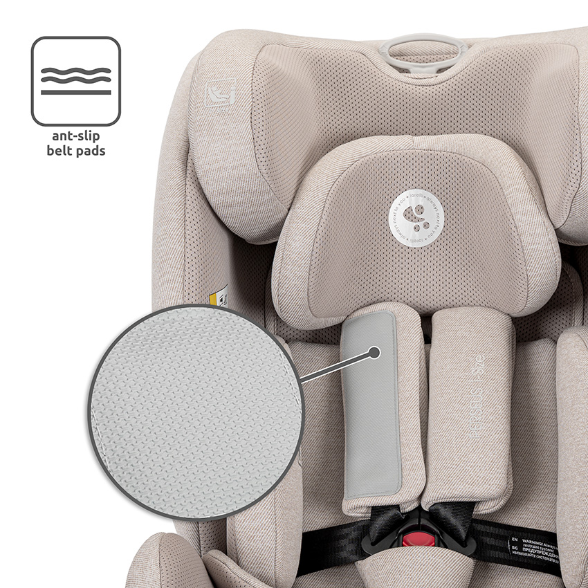 Η φωτογραφία δείχνει LORELLI ΚΑΘΙΣΜΑ ΑΥΤΟΚΙΝΗΤΟΥ i-SIZE 40-150CM ISOFIX Εύκολη εγκατάσταση μέσω ISOFIX και ποδιού στήριξης για ύψος 40-105 cm και με ζώνη ασφαλείας ενηλίκων με ή χωρίς εξαρτήματα ISOFIX γιαύψος 100-150 cm.