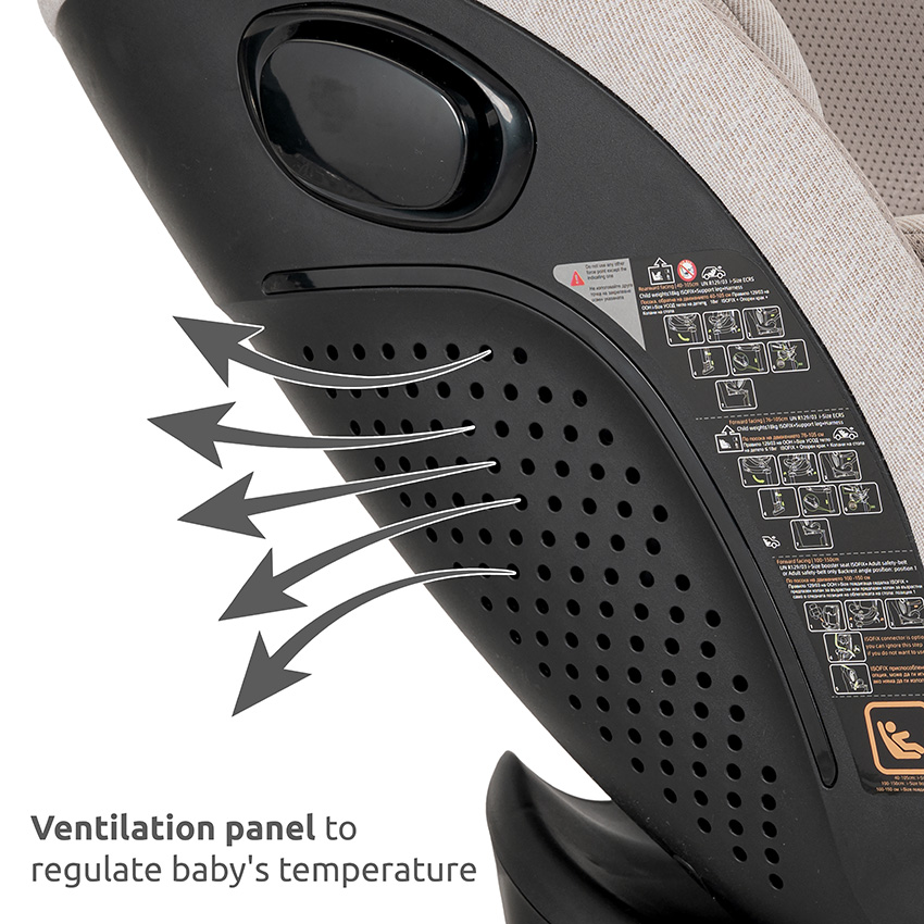 Η φωτογραφία δείχνει LORELLI ΚΑΘΙΣΜΑ ΑΥΤΟΚΙΝΗΤΟΥ i-SIZE 40-150CM ISOFIX Εύκολη εγκατάσταση μέσω ISOFIX και ποδιού στήριξης για ύψος 40-105 cm και με ζώνη ασφαλείας ενηλίκων με ή χωρίς εξαρτήματα ISOFIX γιαύψος 100-150 cm.