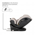 Η φωτογραφία δείχνει LORELLI ΚΑΘΙΣΜΑ ΑΥΤΟΚΙΝΗΤΟΥ i-SIZE 40-150CM ISOFIX Εύκολη εγκατάσταση μέσω ISOFIX και ποδιού στήριξης για ύψος 40-105 cm και με ζώνη ασφαλείας ενηλίκων με ή χωρίς εξαρτήματα ISOFIX γιαύψος 100-150 cm.