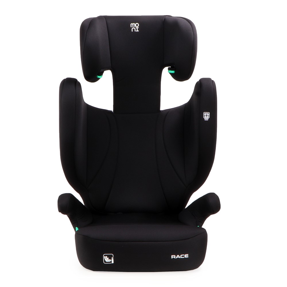 Το παιδικό κάθισμα αυτοκινήτου Race της Moni έχει σχεδιαστεί για παιδιά με ύψος μεταξύ 100 και 150 cm και έχει αναπτυχθεί σύμφωνα με το τελευταίο πρότυπο ασφαλείας R129/i-Size.