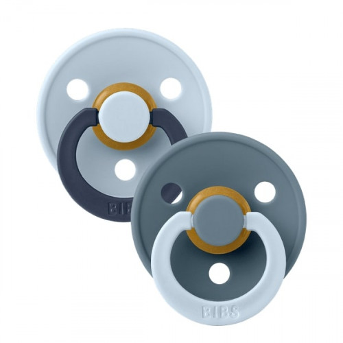 BIBS ΣΕΤ ΠΙΠΙΛΕΣ 2ΤΜΧ – COLOUR – FUSION BABY BLUE/PETROL – ΣΤΡΟΓΓΥΛΗ No3