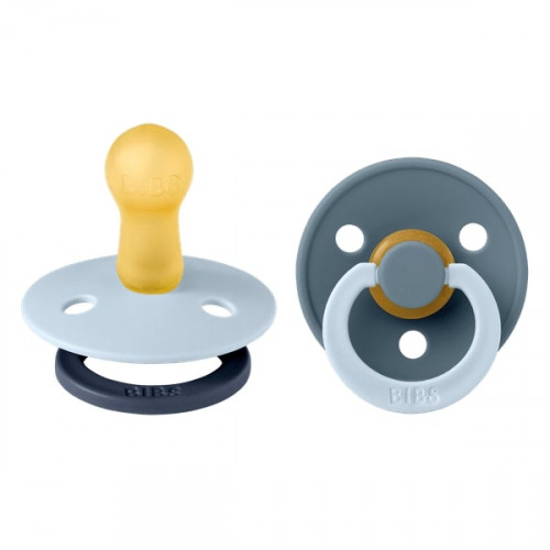 BIBS ΣΕΤ ΠΙΠΙΛΕΣ 2ΤΜΧ – COLOUR – FUSION BABY BLUE/PETROL – ΣΤΡΟΓΓΥΛΗ No3
