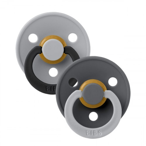 BIBS ΣΕΤ ΠΙΠΙΛΕΣ 2ΤΜΧ – COLOUR – FUSION CLOUD/IRON – ΣΤΡΟΓΓΥΛΗ No2
