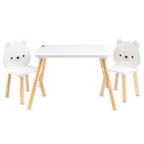 MONI TOYS ΞΥΛΙΝΟ ΤΡΑΠΕΖΙ ΜΕ 2 ΚΑΡΕΚΛΕΣ WHITE BEARS 3801005602001