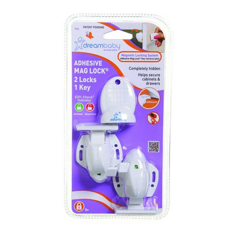 Ασφάλεια DreamBaby Μαγνητική 2 τμχ & ΚλειδίΚλειδαριά υψηλής αντοχήςΤα έπιπλα παραμένουν άθικτα από την επαφή με την ασφάλειαΙδανικό για ντουλάπια και συρτάρια Διαστάσεις συσκευασίας 20,2 * 9,8 * 0,8 cm