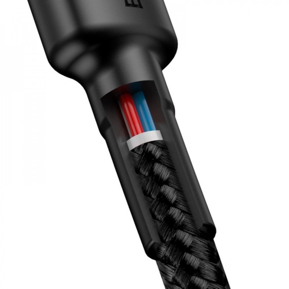 Baseus Cafule Braided USB 2.0 Cable USB-C male - USB-C male Μαύρο 2m (CATKLF-H91)