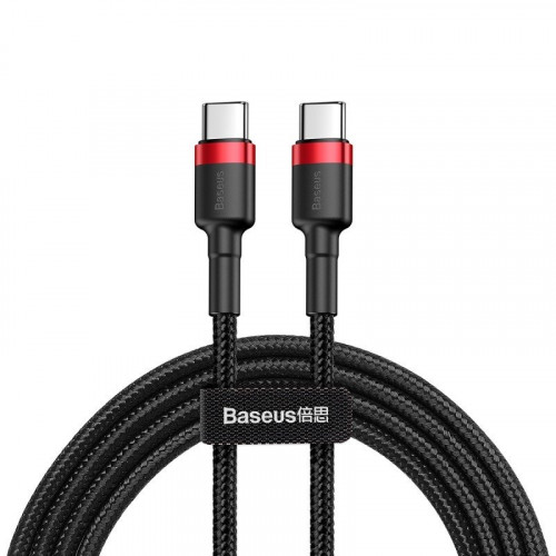 Baseus Cafule Braided USB 2.0 Cable USB-C male - USB-C male Μαύρο 2m (CATKLF-H91)