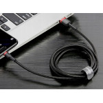 Baseus Cafule Braided USB 2.0 Cable USB-C male - USB-A male Black/Red 3m (CATKLF-U91)