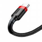 Baseus Cafule Braided USB 2.0 Cable USB-C male - USB-A male Black/Red 3m (CATKLF-U91)