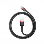 Baseus Cafule Braided USB 2.0 Cable USB-C male - USB-A male Black/Red 3m (CATKLF-U91)
