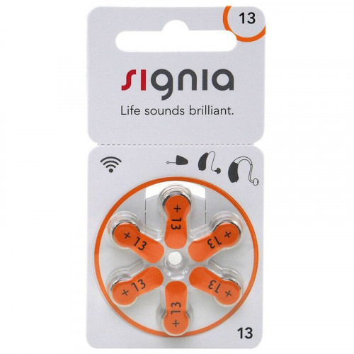 Signia 13 MF Μπαταρίες Ακουστικών Βαρηκοΐας 1.45V 6τμχ