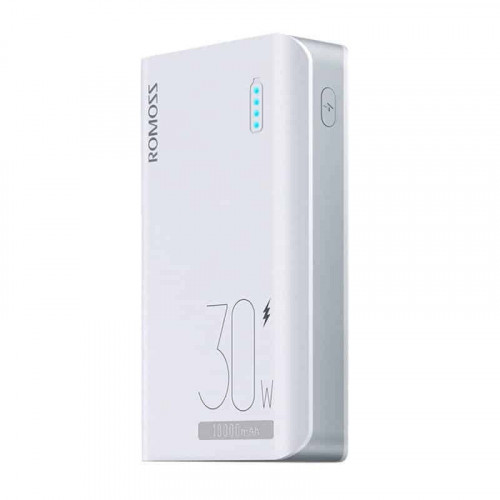 Romoss Sense 4s Pro Power Bank 10000mAh 30W με 2 Θύρες USB-A και Θύρα USB-C Power Delivery Λευκό